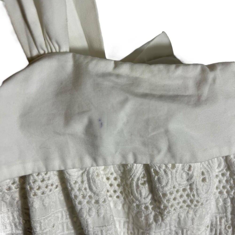 Lilly Pulitzer White Textured Eyelet Sundress with Bows, Size 6 - Picture 9 of 11